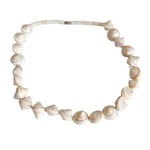 Vintage Snail Shell Necklace 18" Beach Summer Boho